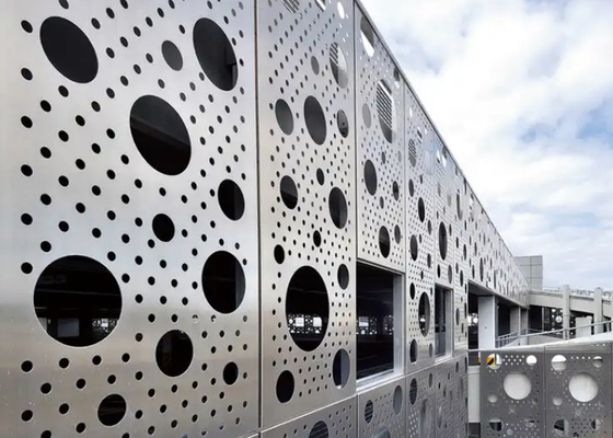 Dekoratif Dış Metal Duvar Sanatı Panelleri Lazer Kesimli Perforasyonlu Metal Panelleri