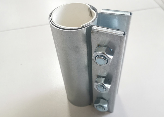 Odm 2.5 İnç Metal Boru Kaplinleri Çelik Galvanizli Gümüş Sıkıştırma