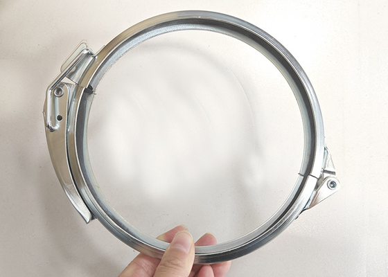 180mm Yuvarlak Hızlı Serbestleme Kanal Klemleri Hava V Bant Havalandırma Flange Klemleri
