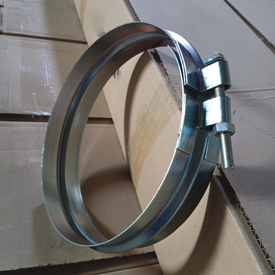 150-600mm Geniş Klemler Genişliği 48mm Spiral Klem Bandları Flanged Spiral Kanal Bağlantıları İçin