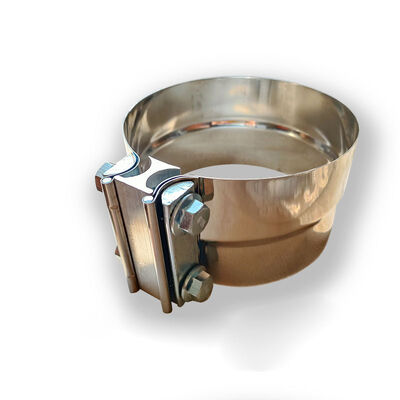 5 inç 0.5mm kalınlığı 304 paslanmaz çelik yuvarlak azaltma egzoz borusu klem Muffler klem