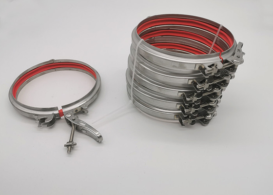 Çelik 304 Civatalı Tip 125mm Paslanmaz Boru Kelepçesi Kauçuklu Kanal Klipsleri