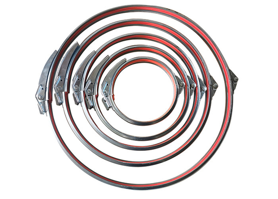 80-600mm Galvanizli Hava Kanalı Kelepçeleri Hızlı Bırakma