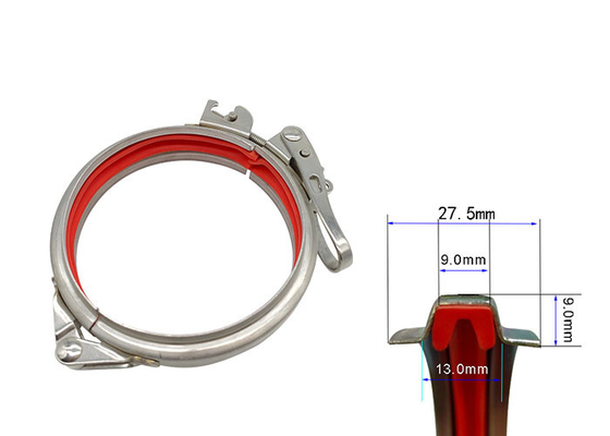 HAVC için Ayarlanabilir 1.0mm Oem Kanalı 8 İnç Hızlı Bırakma Boru Kelepçesi