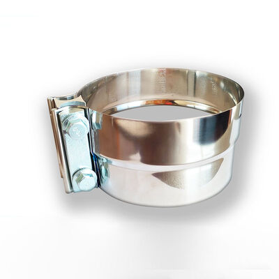 5 inç 0.5mm kalınlığı 304 paslanmaz çelik yuvarlak azaltma egzoz borusu klem Muffler klem